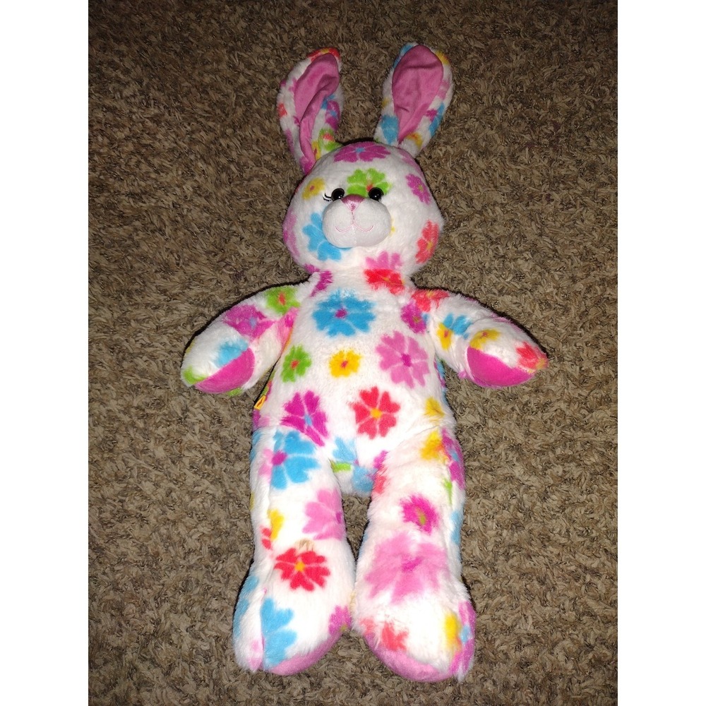 Build A Bear BAB Easter Spring Flower Fun Bunny Rabbit Plush Stuffed Animal Toy